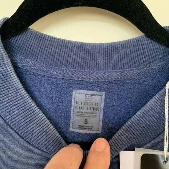 Seattle Seahawks NFL Gameday Couture Oversized Sweatshirt Navy NWT 🌴 - Picture 3 of 7